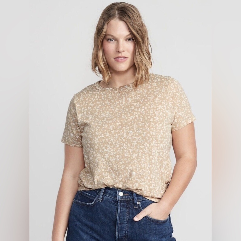 Floral Beige T-Shirt